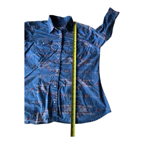 Vintage Wrangler Aztec Pearl Snap Western Shirt, Women’s XL - Picture 7 of 7